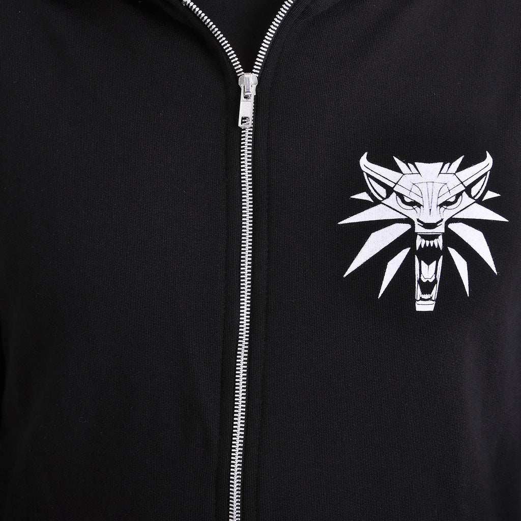 Image produit Witcher - Sweat à capuche en acier et argent noir