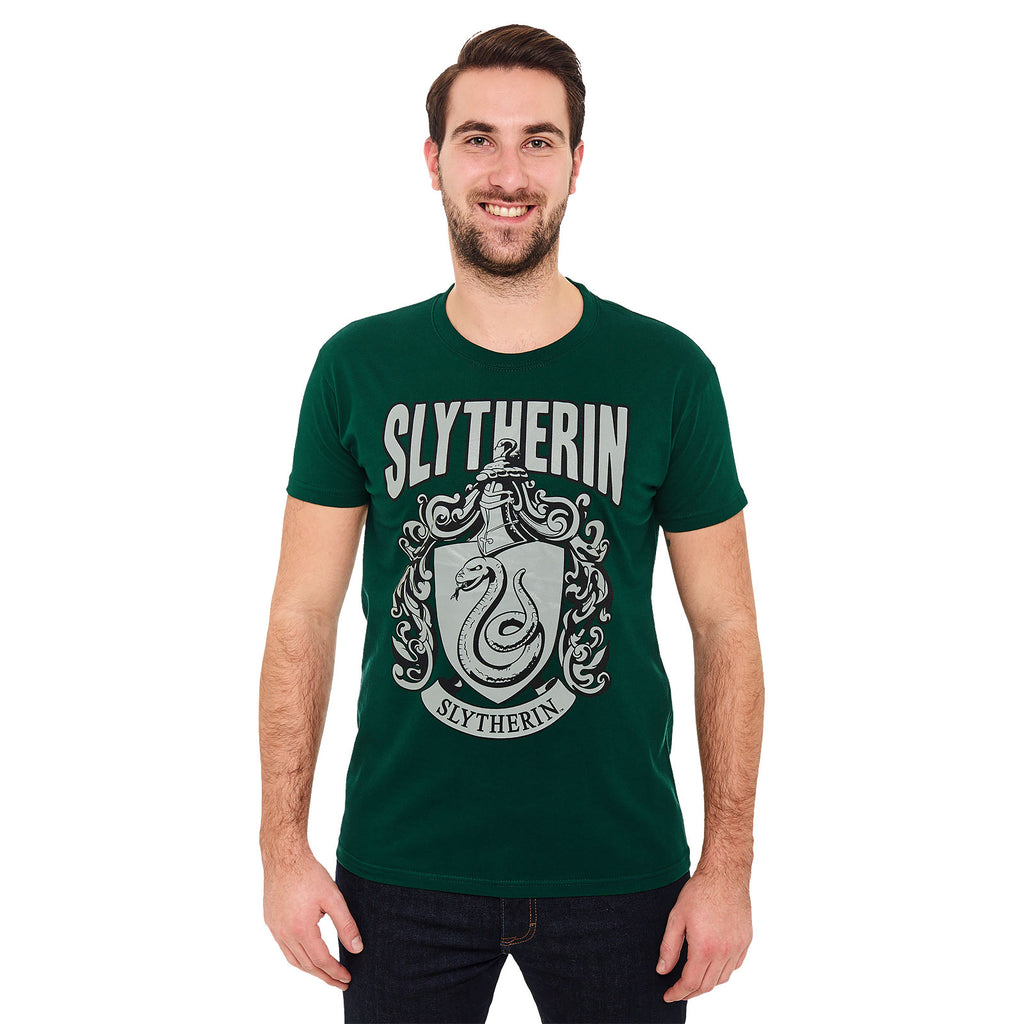 Image produit Harry Potter - T-Shirt vert avec blason de Serpentard