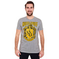 Image produit Harry Potter - T-shirt gris avec blason Hufflepuff