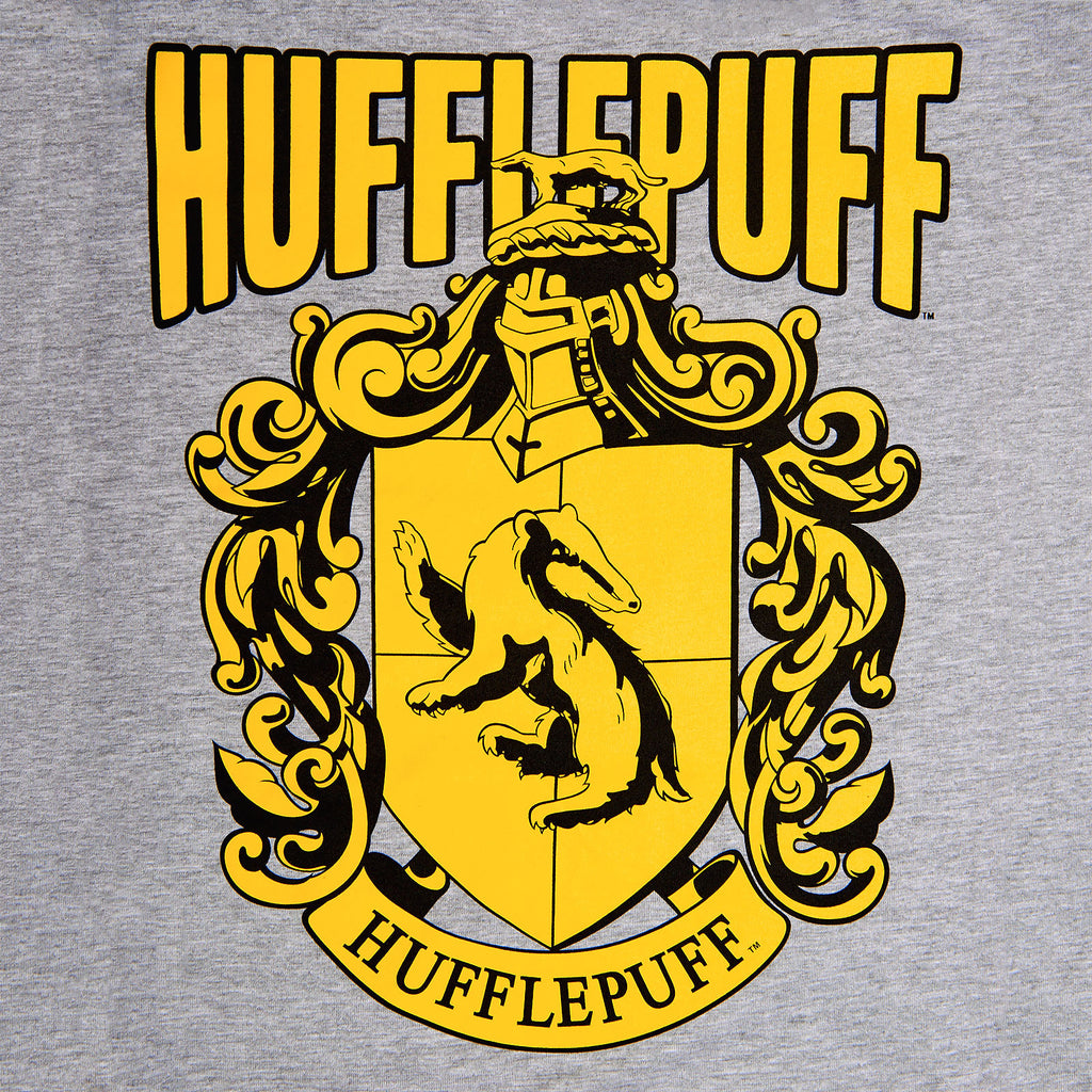 Image produit Harry Potter - T-shirt gris avec blason Hufflepuff