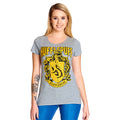 Image produit Harry Potter - T-shirt femme blason Hufflepuff gris