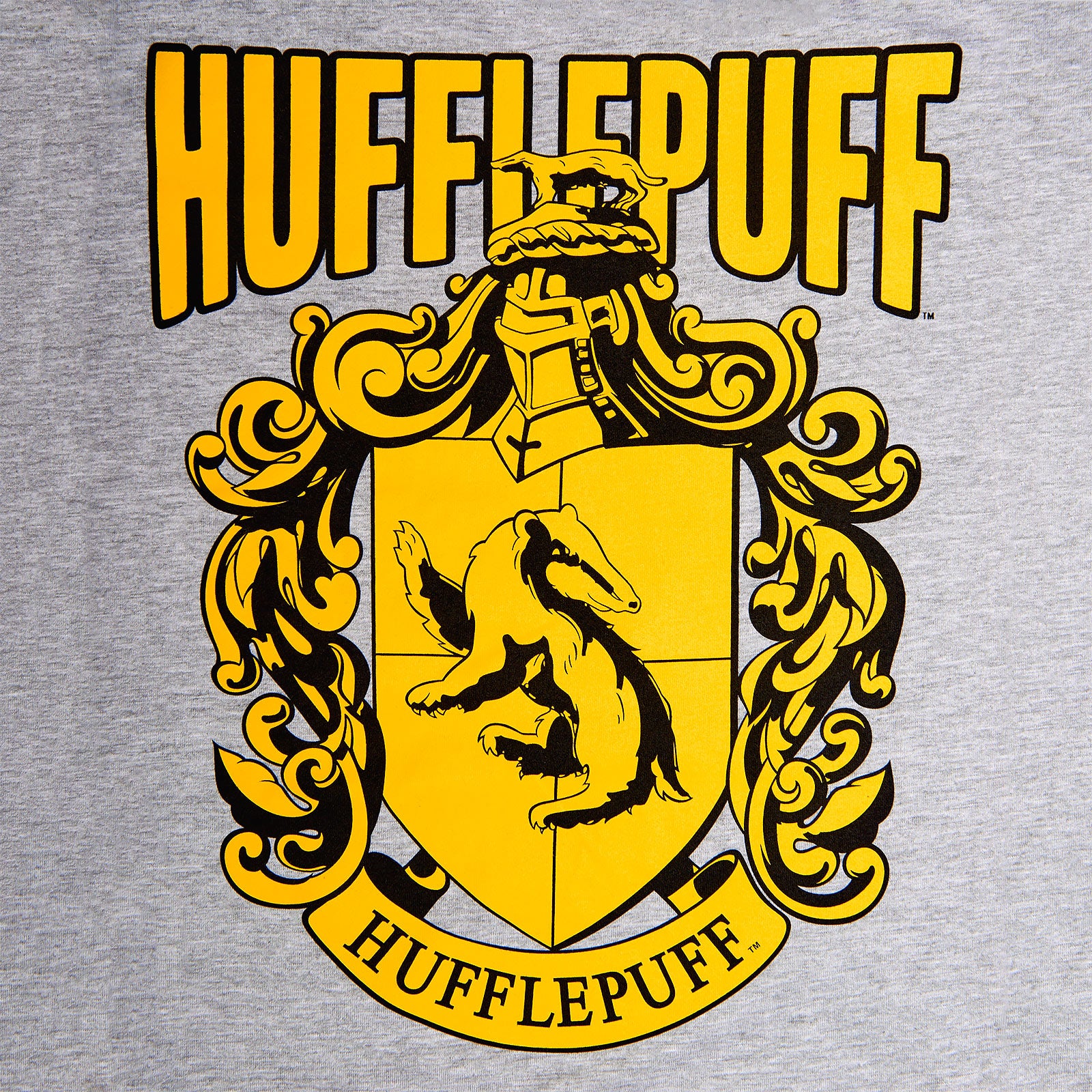 Image produit Harry Potter - T-shirt femme blason Hufflepuff gris
