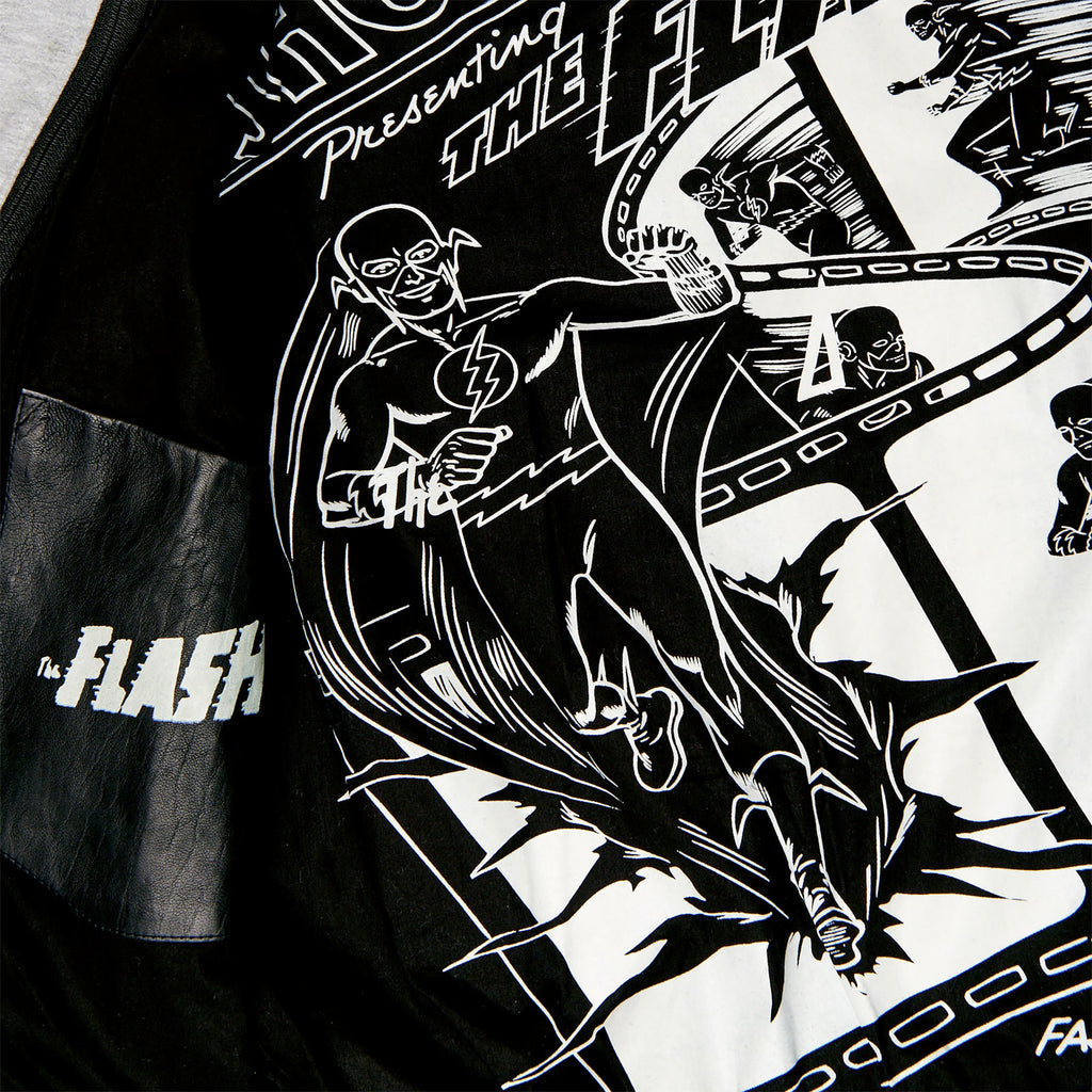 Product image Flash - Logo leather jacket with hood