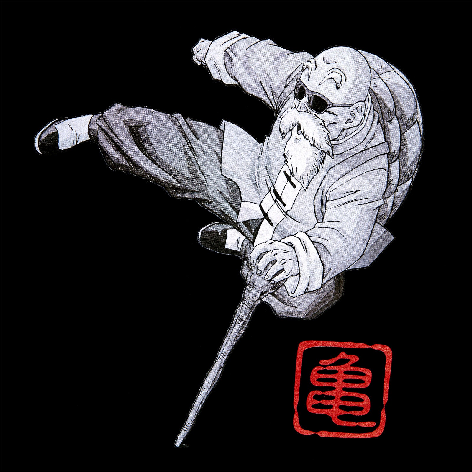 Image produit Dragon Ball Z - T-shirt noir Muten Roshi Kick