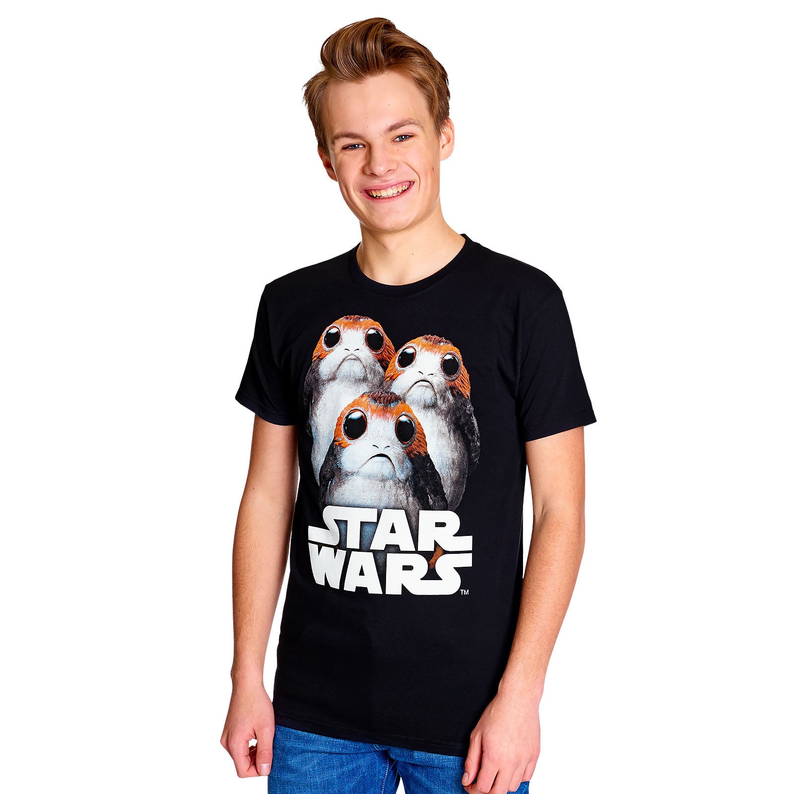 Image produit Star Wars - T-Shirt Triple Porg noir
