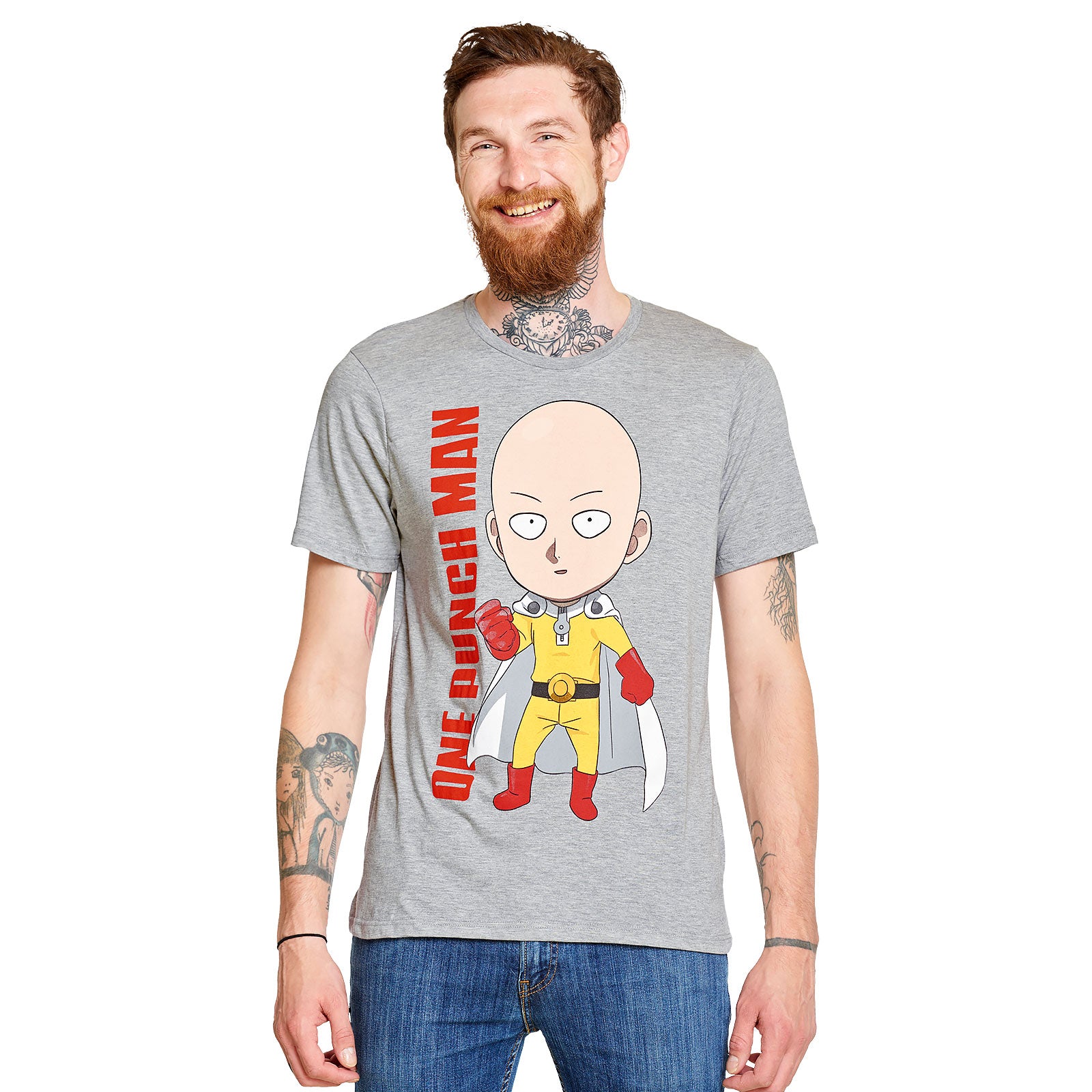 Image produit One Punch Man - T-Shirt Super Saitama gris