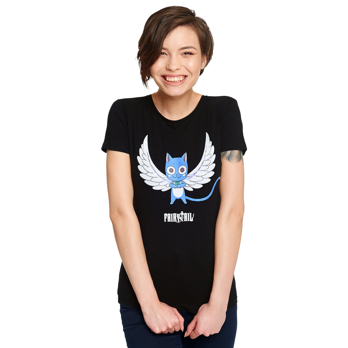 Image produit Fairy Tail - Happy Magic T-shirt pour femmes noir