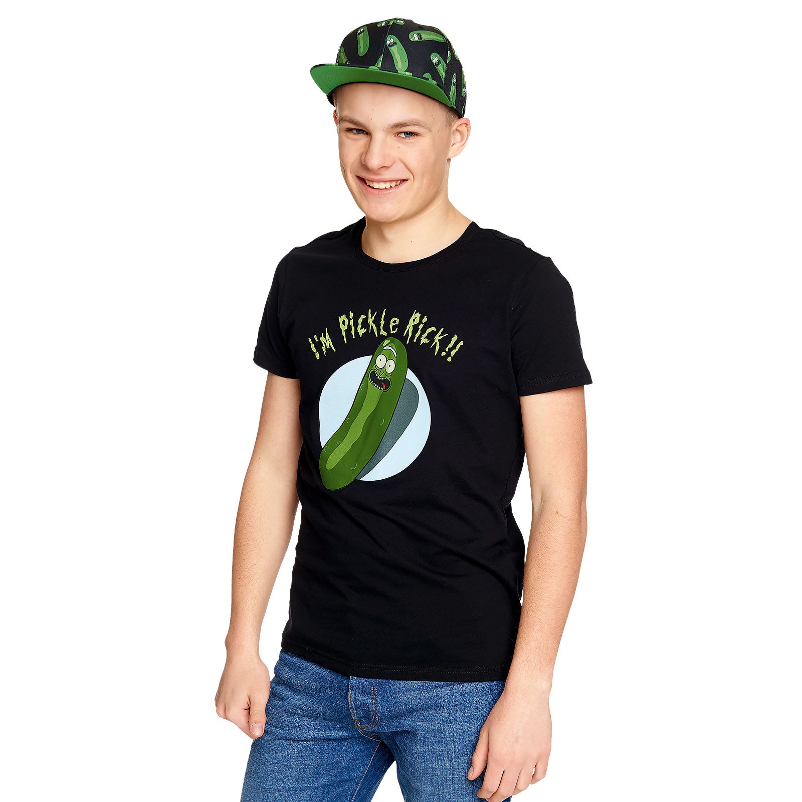 Image produit Rick et Morty - T-shirt Pickle Rick noir