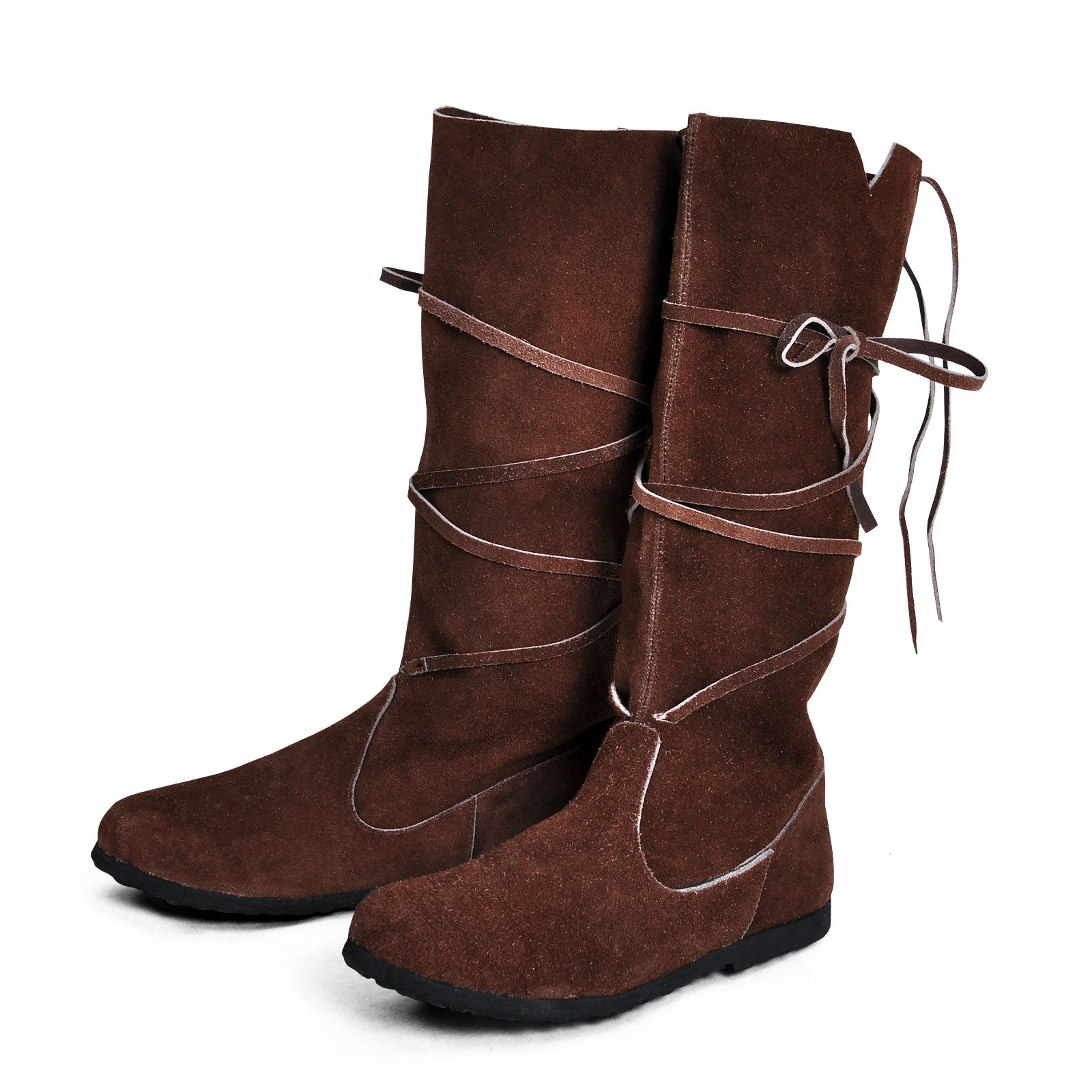 Image produit Bottes médiévales à lacets marron