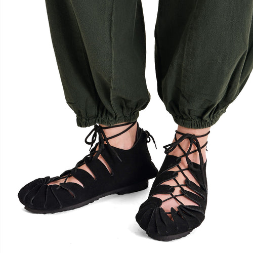 Image produit Chaussures de lien médiévales noires