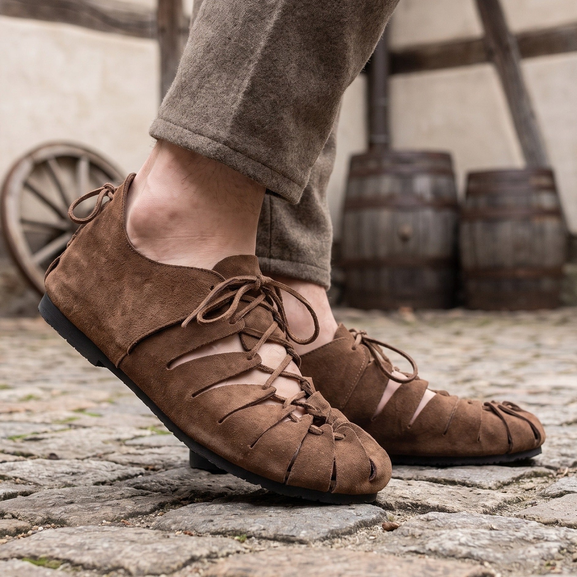 Image produit Chaussures Médiévales à Lacets Marron