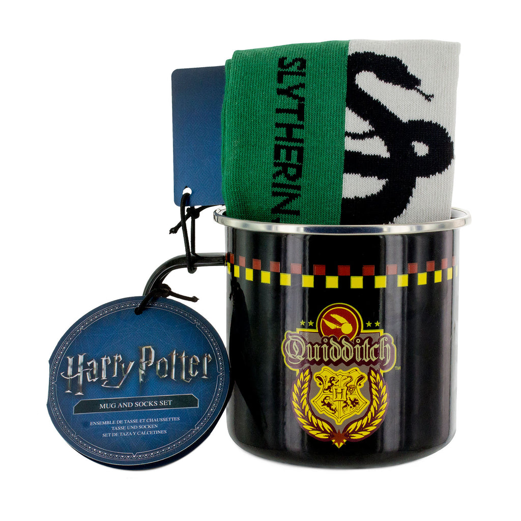 Image produit Harry Potter - Chaussettes Quidditch Slytherin et Tasse en Émail
