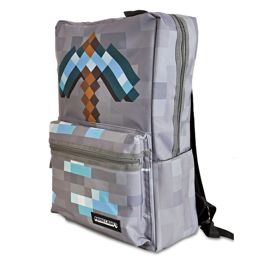 Image produit Minecraft - Sac à dos Pickaxe gris