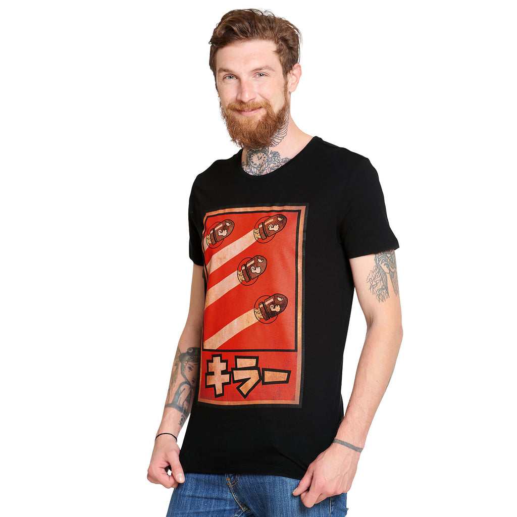 Image produit Super Mario - T-shirt noir avec poster de propagande Bullet Bill