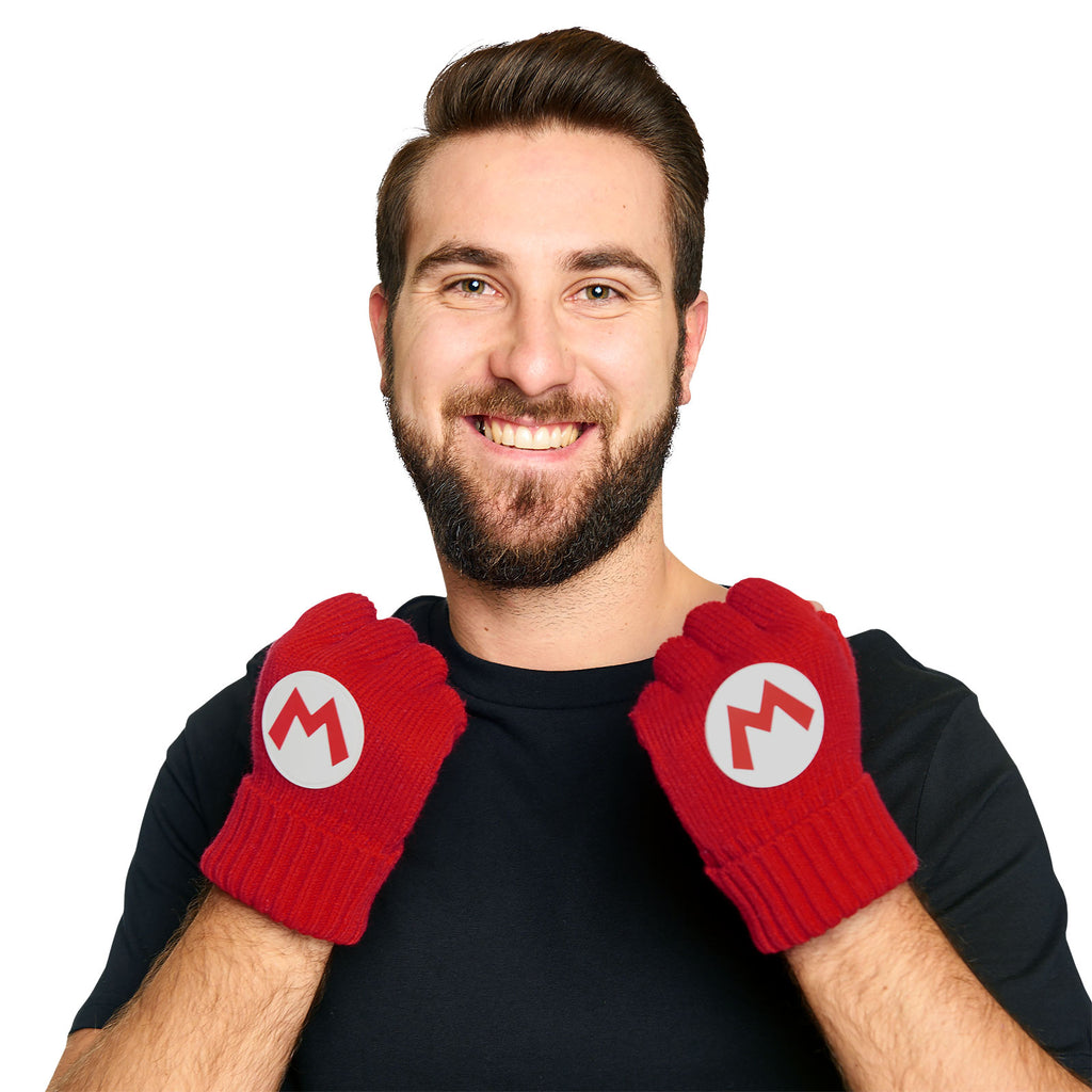 Product image Super Mario - Fingerless Logo Gloves Red