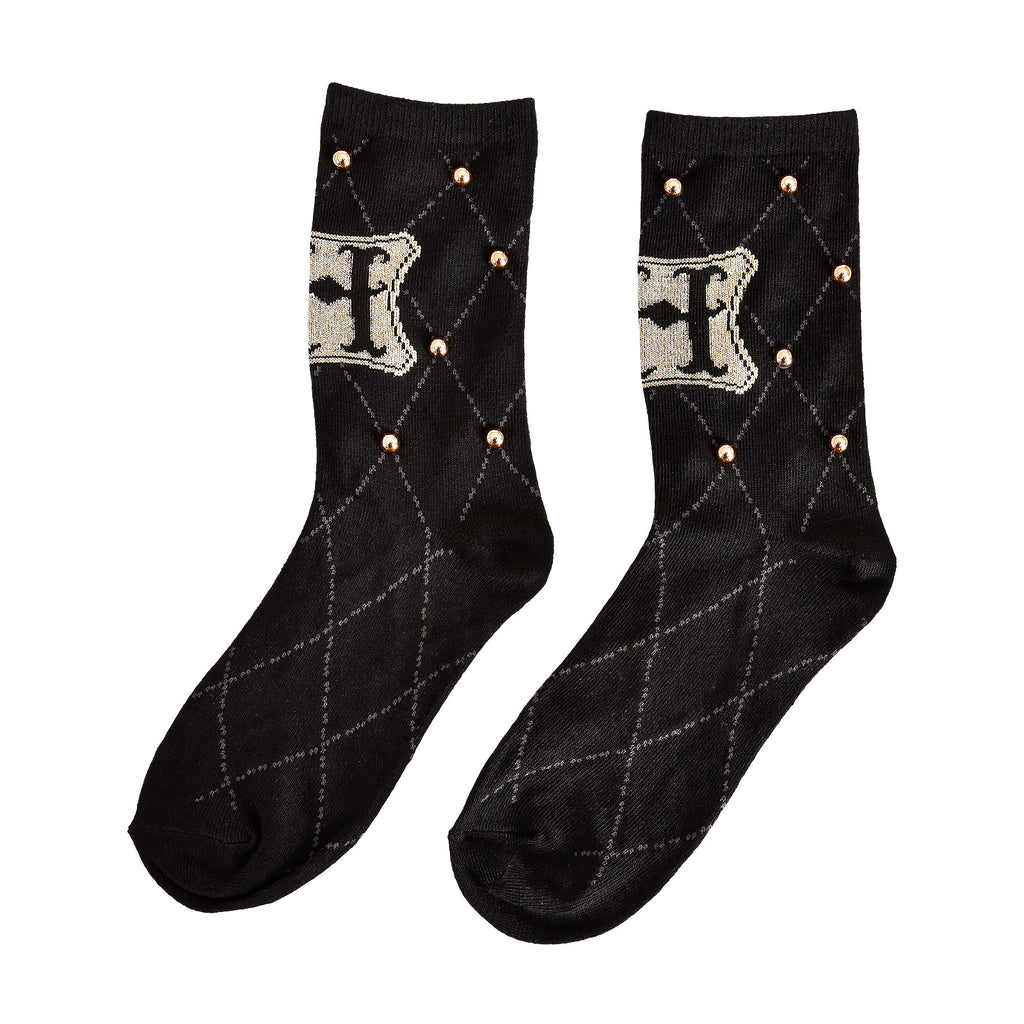 Image produit Harry Potter - Chaussettes avec logo Hogwarts et clous noirs