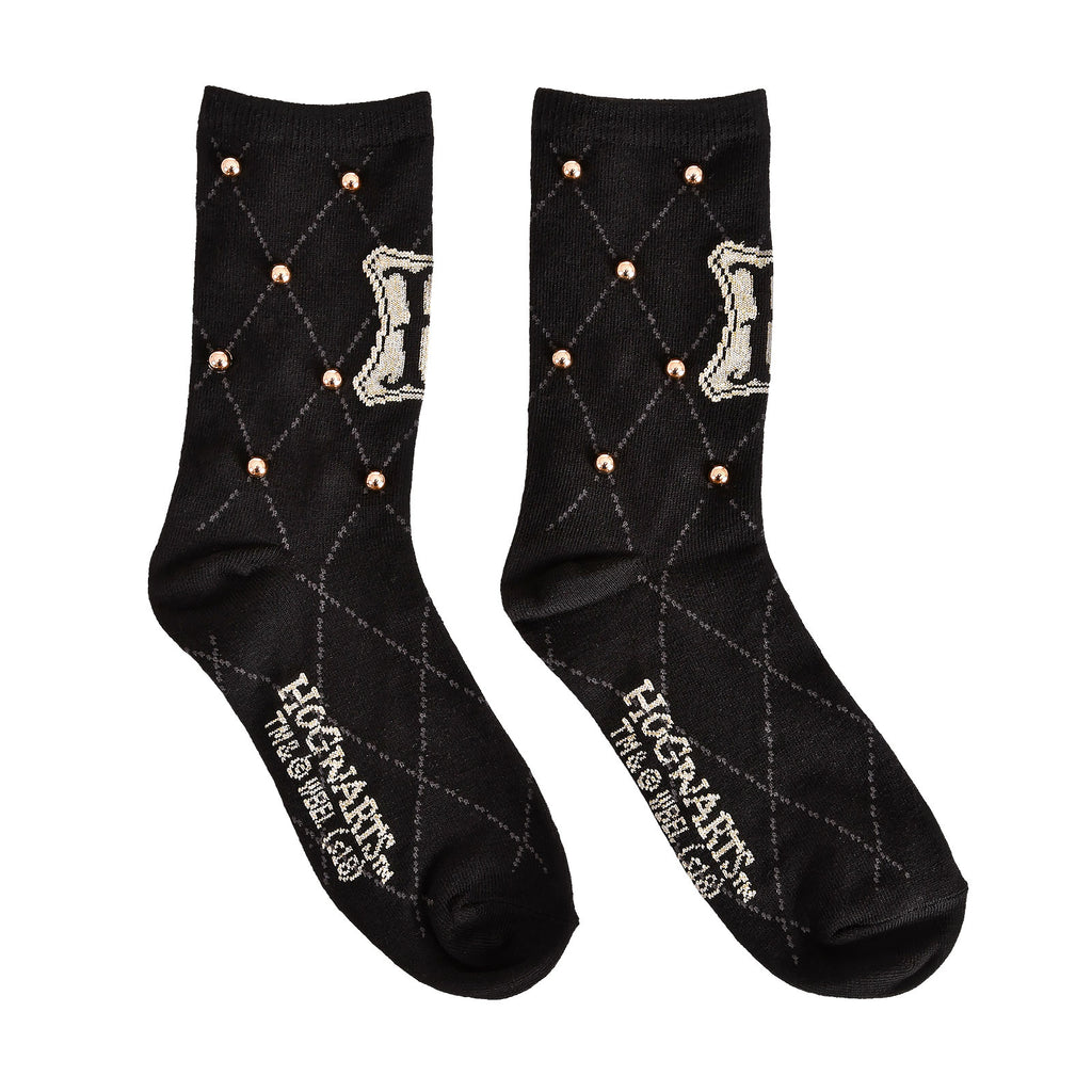 Image produit Harry Potter - Chaussettes avec logo Hogwarts et clous noirs