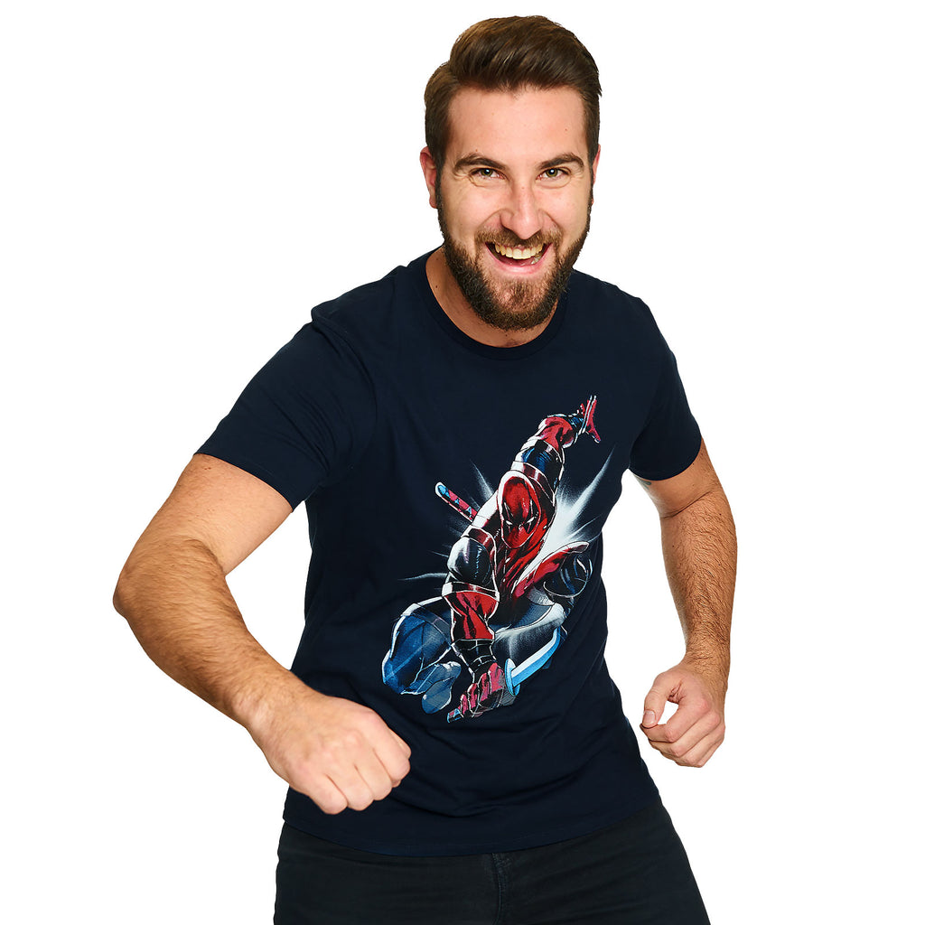 Image produit Deadpool - T-shirt d'attaque bleu