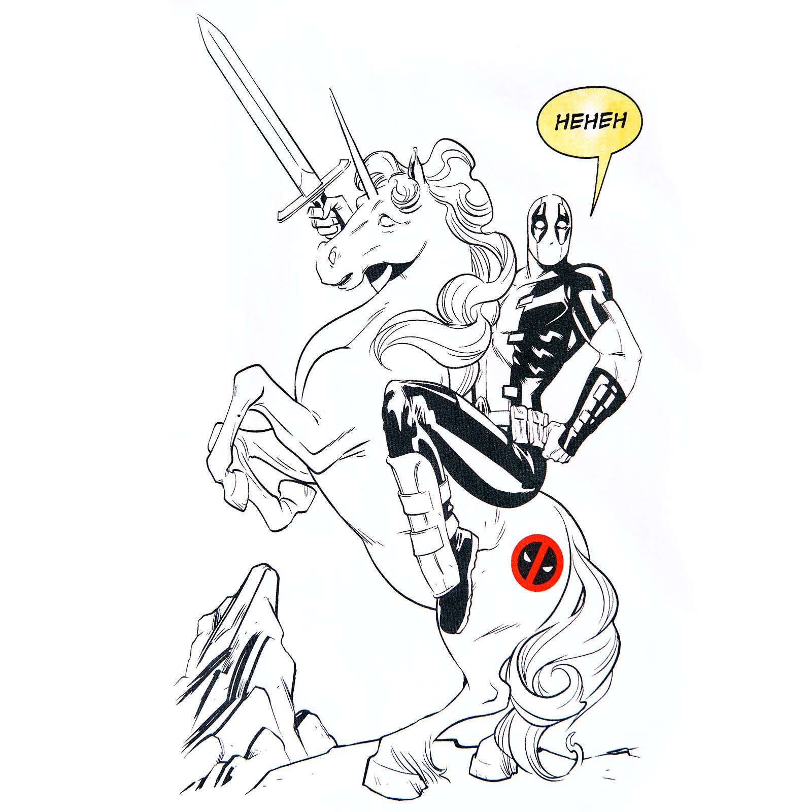 Image produit Deadpool - Unicorn Ride Débardeur Femme blanc