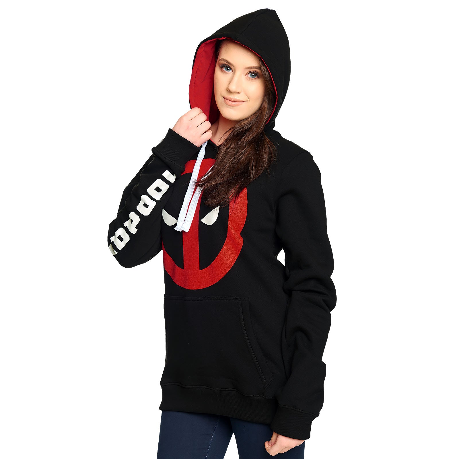 Image produit Deadpool - Sweat à capuche noir avec logo Eyes