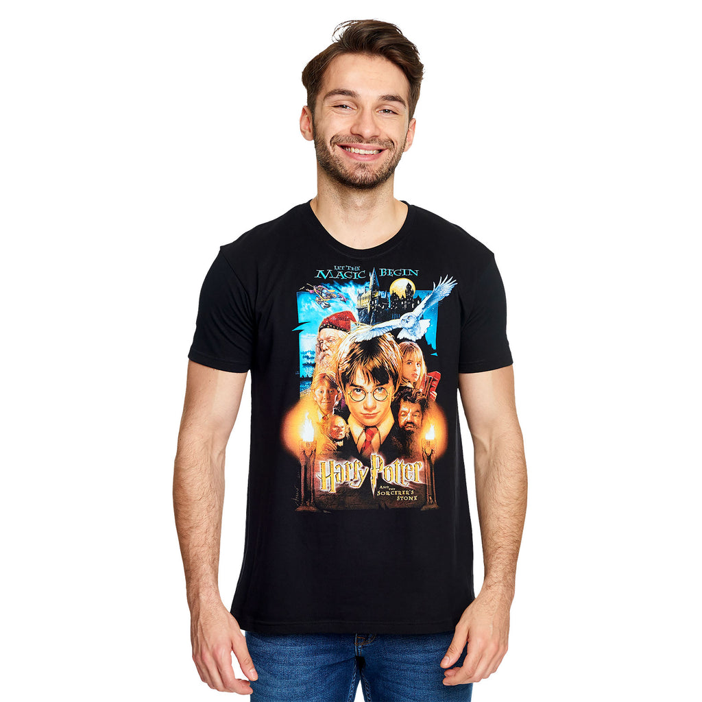 Image produit Harry Potter - T-shirt Poster Pierre Philosophale Noir