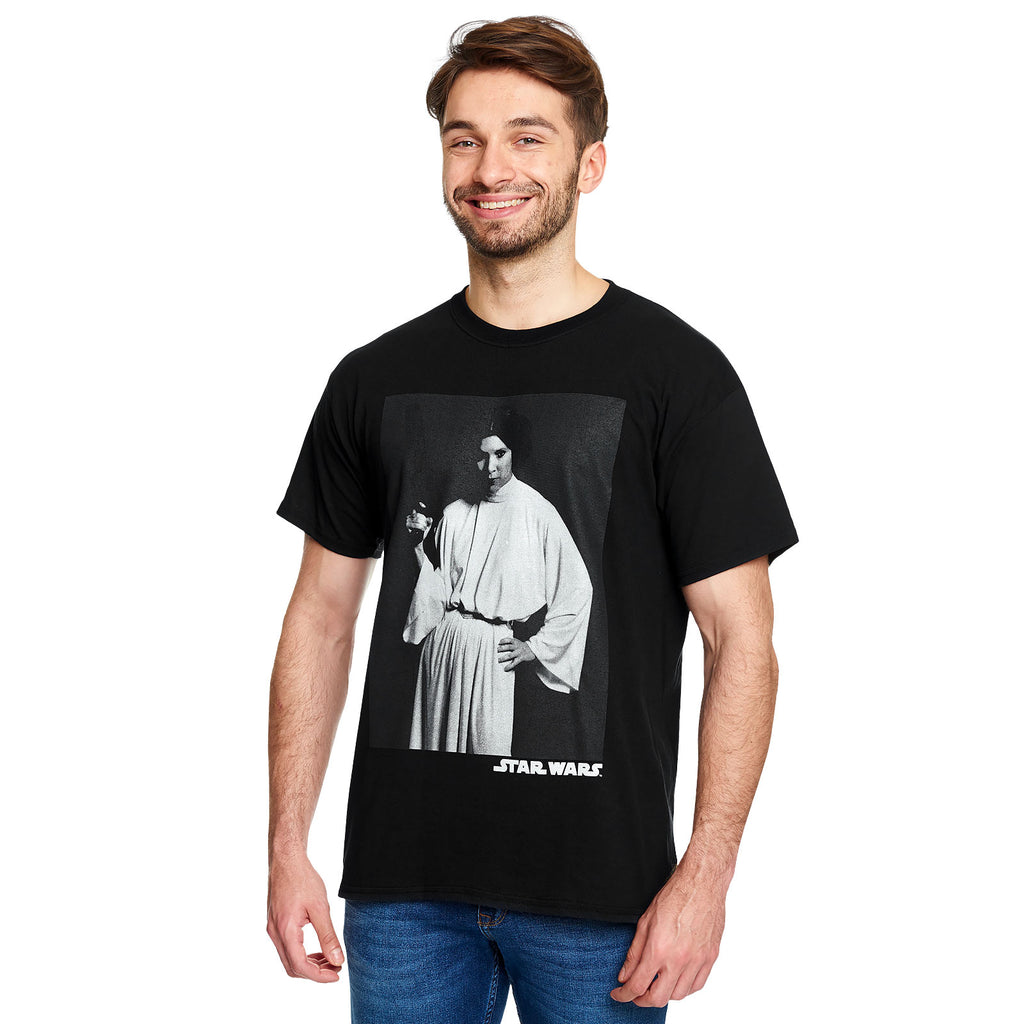 Image produit Star Wars - T-shirt portrait de Leia noir