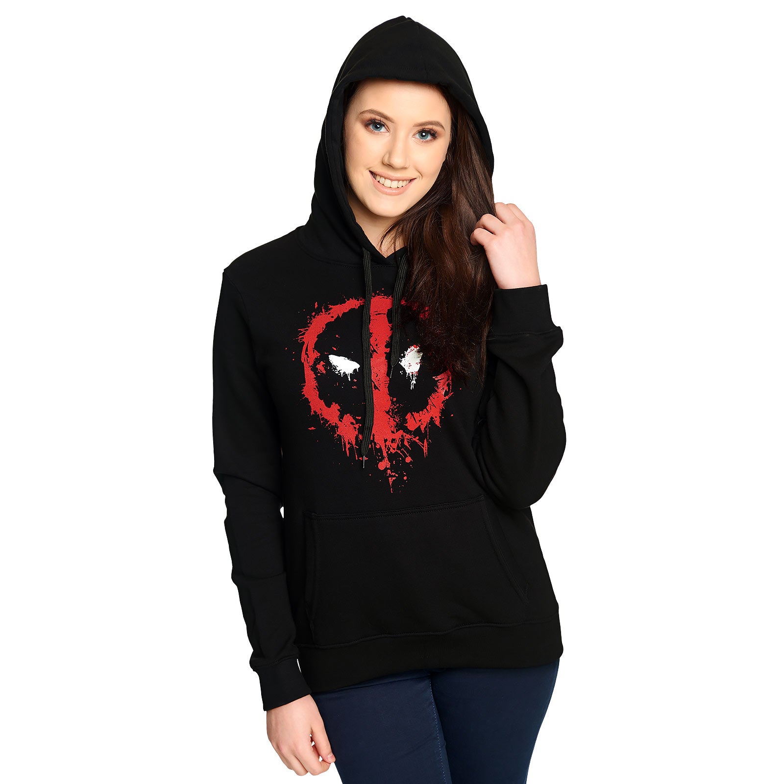 Image produit Deadpool - Sweat à capuche Logo Femme noir
