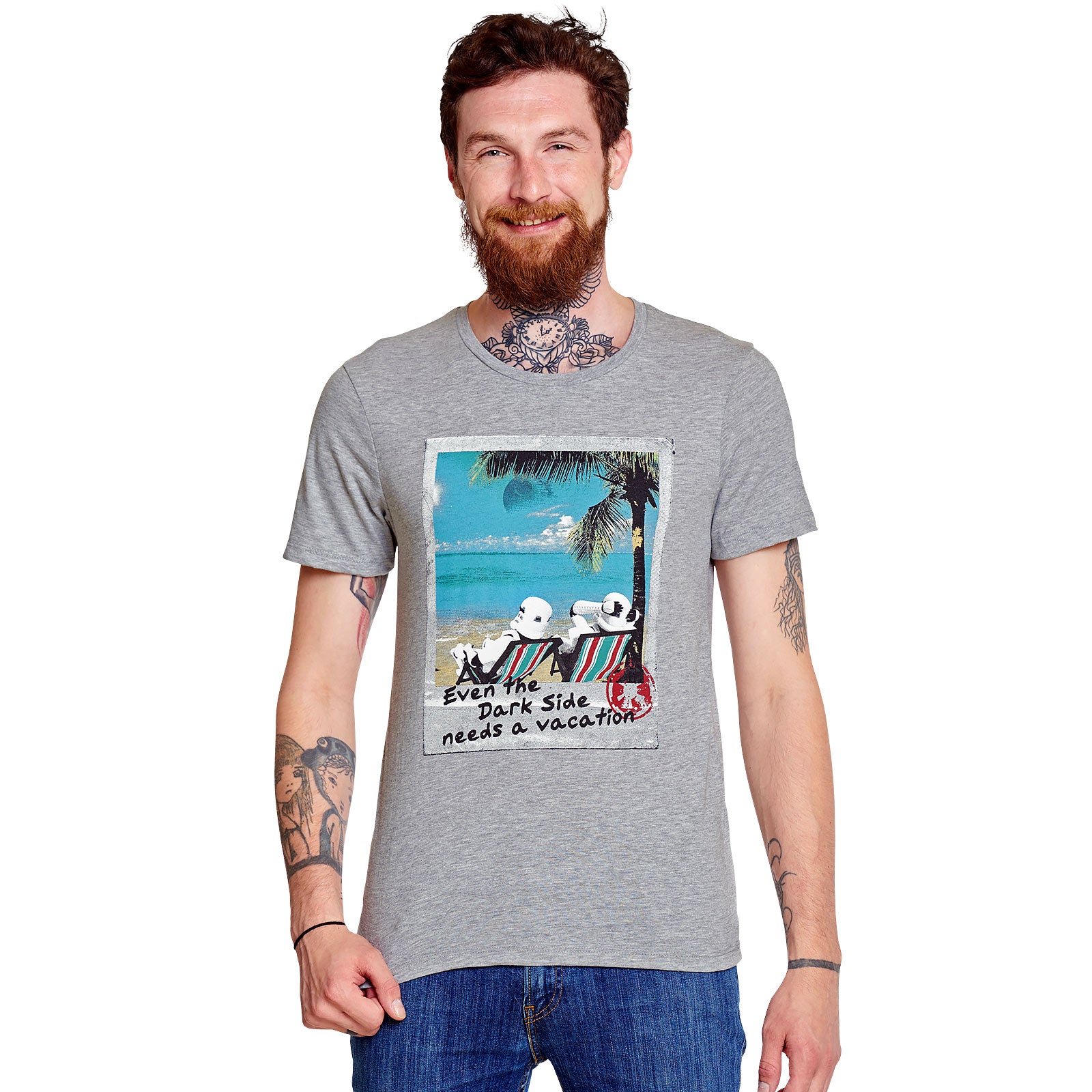 Image produit Star Wars - T-shirt Dark Side Vacation gris