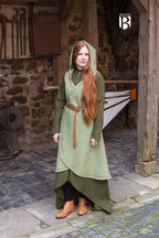 Image produit Robe médiévale à capuche Dala verte
