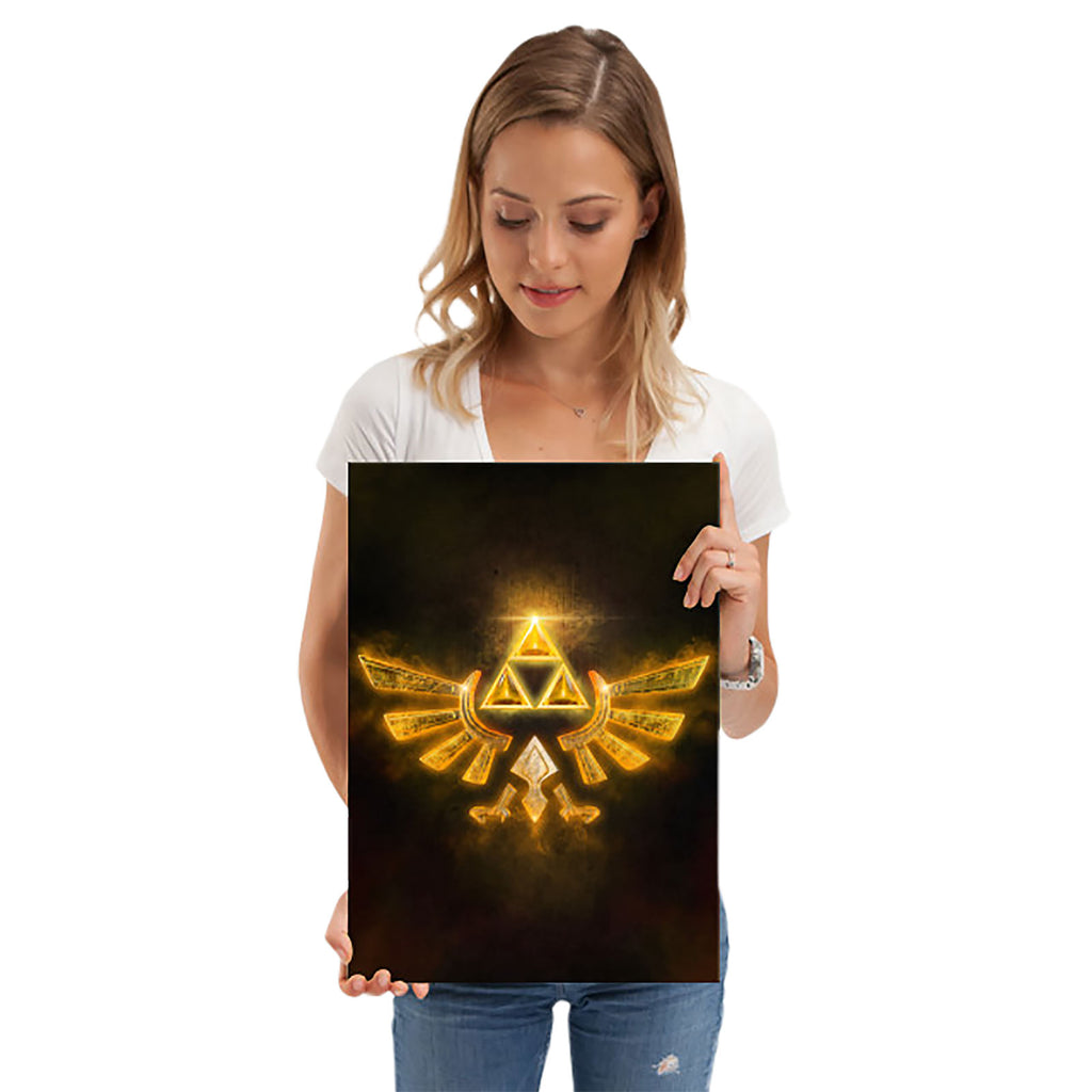 Image produit Poster métallique du logo Hyrule pour les fans de Zelda