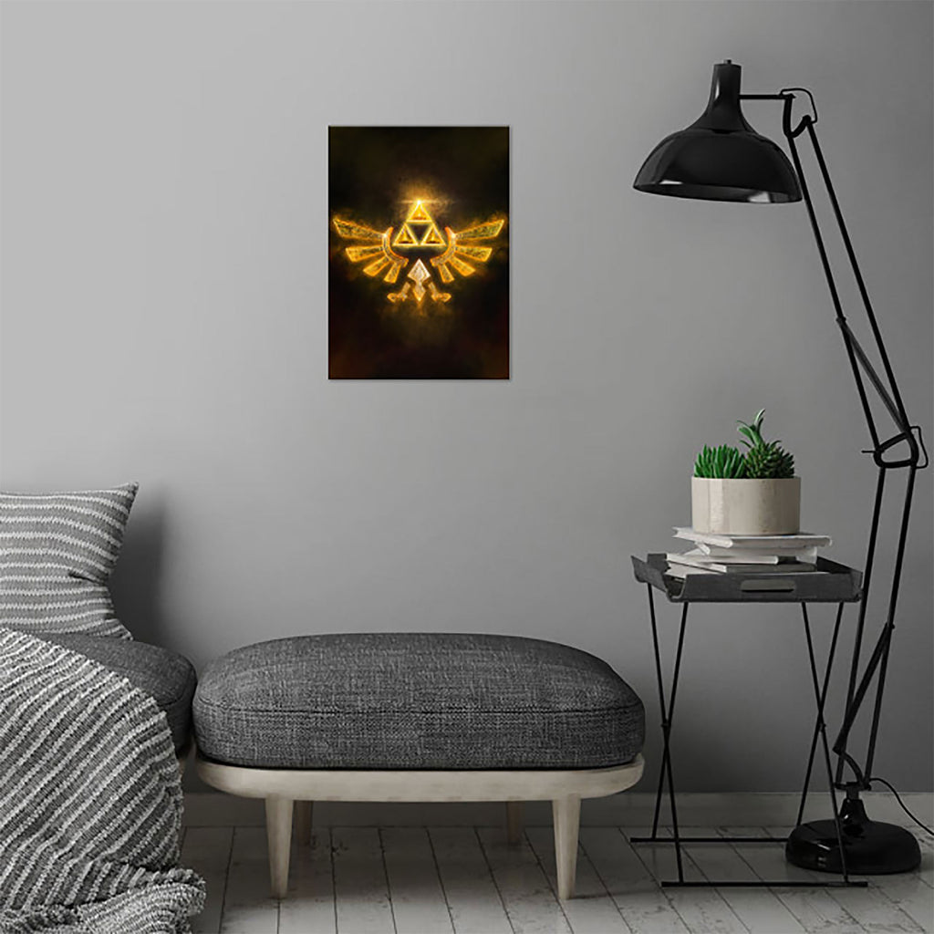 Image produit Poster métallique du logo Hyrule pour les fans de Zelda