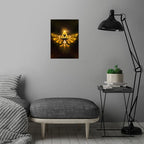 Image produit Poster métallique du logo Hyrule pour les fans de Zelda