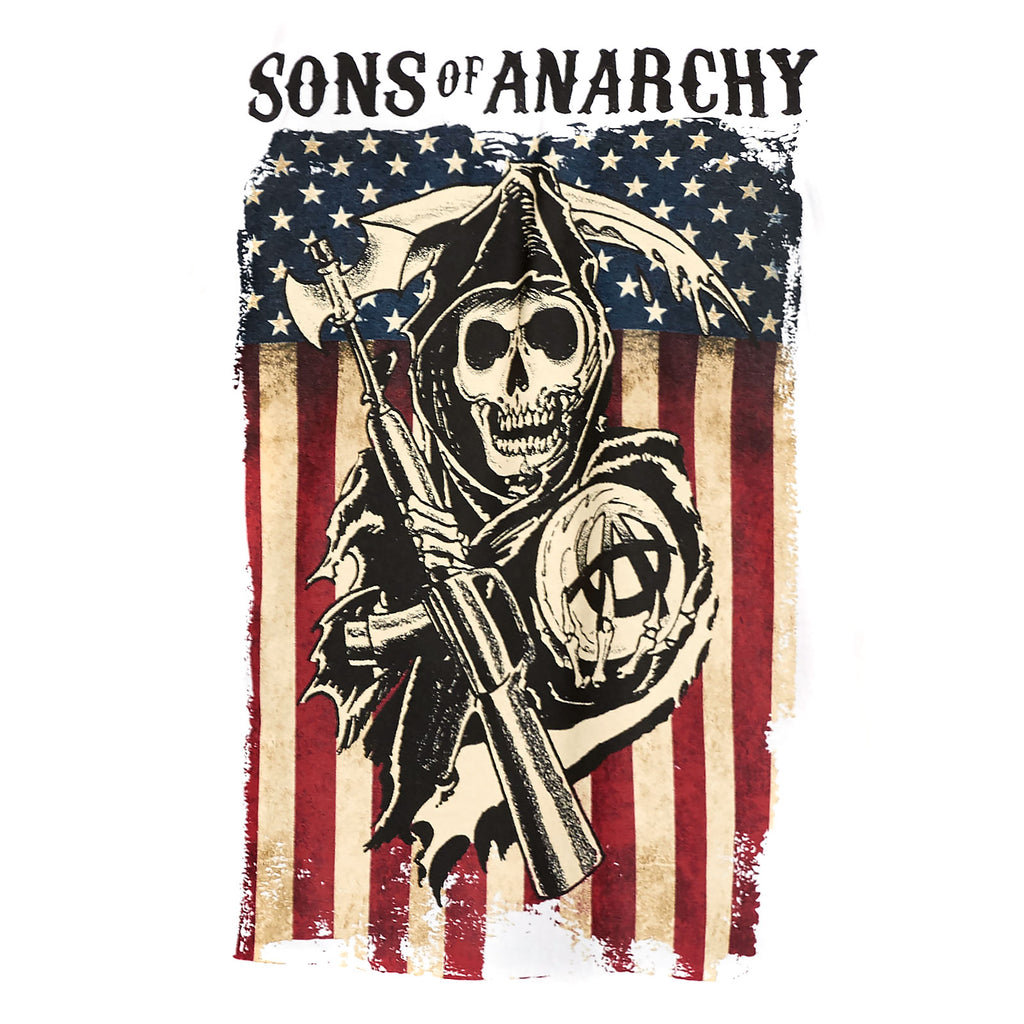 Image produit Sons of Anarchy - T-shirt Reaper Flag blanc