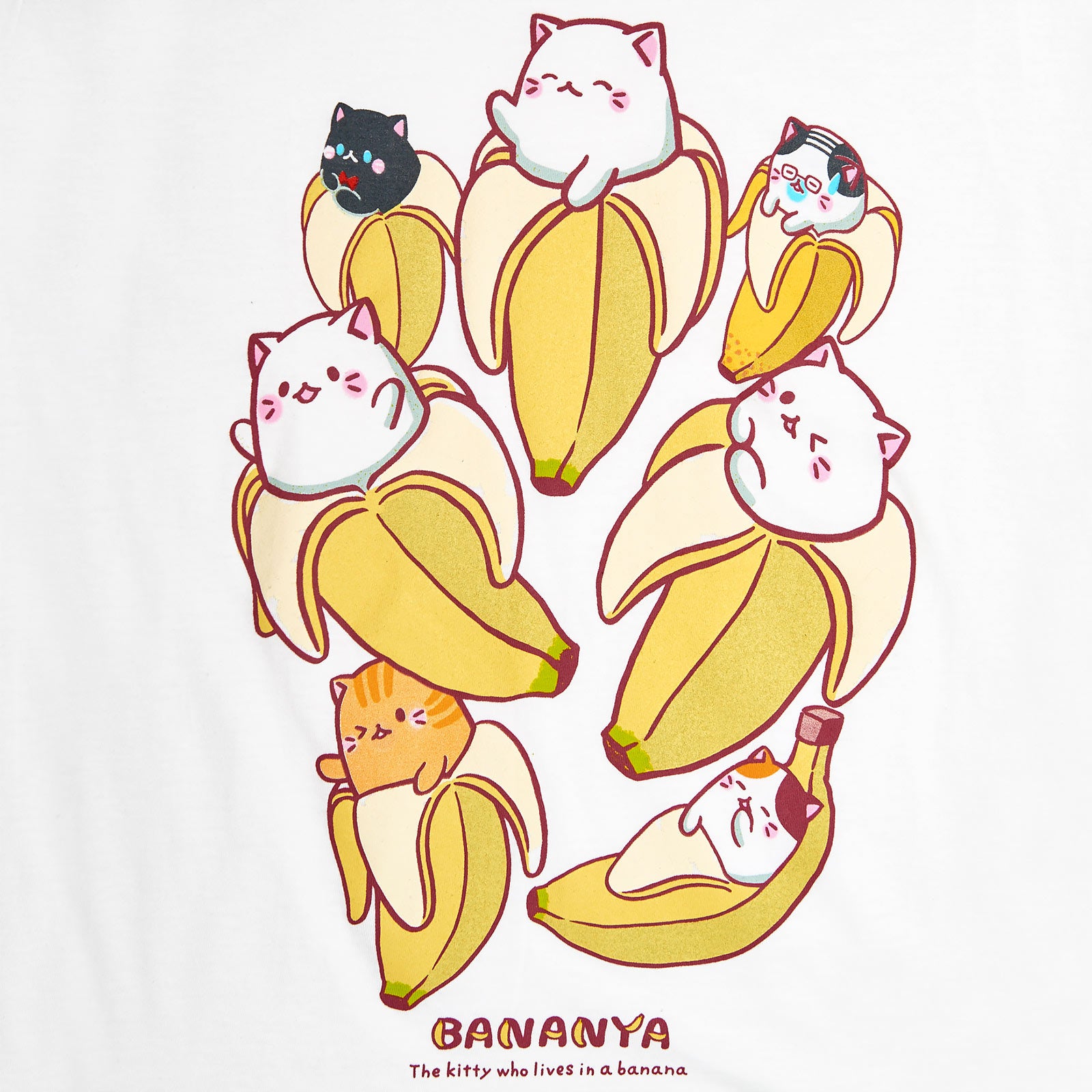 Image produit Bananya - T-shirt femme Characters blanc