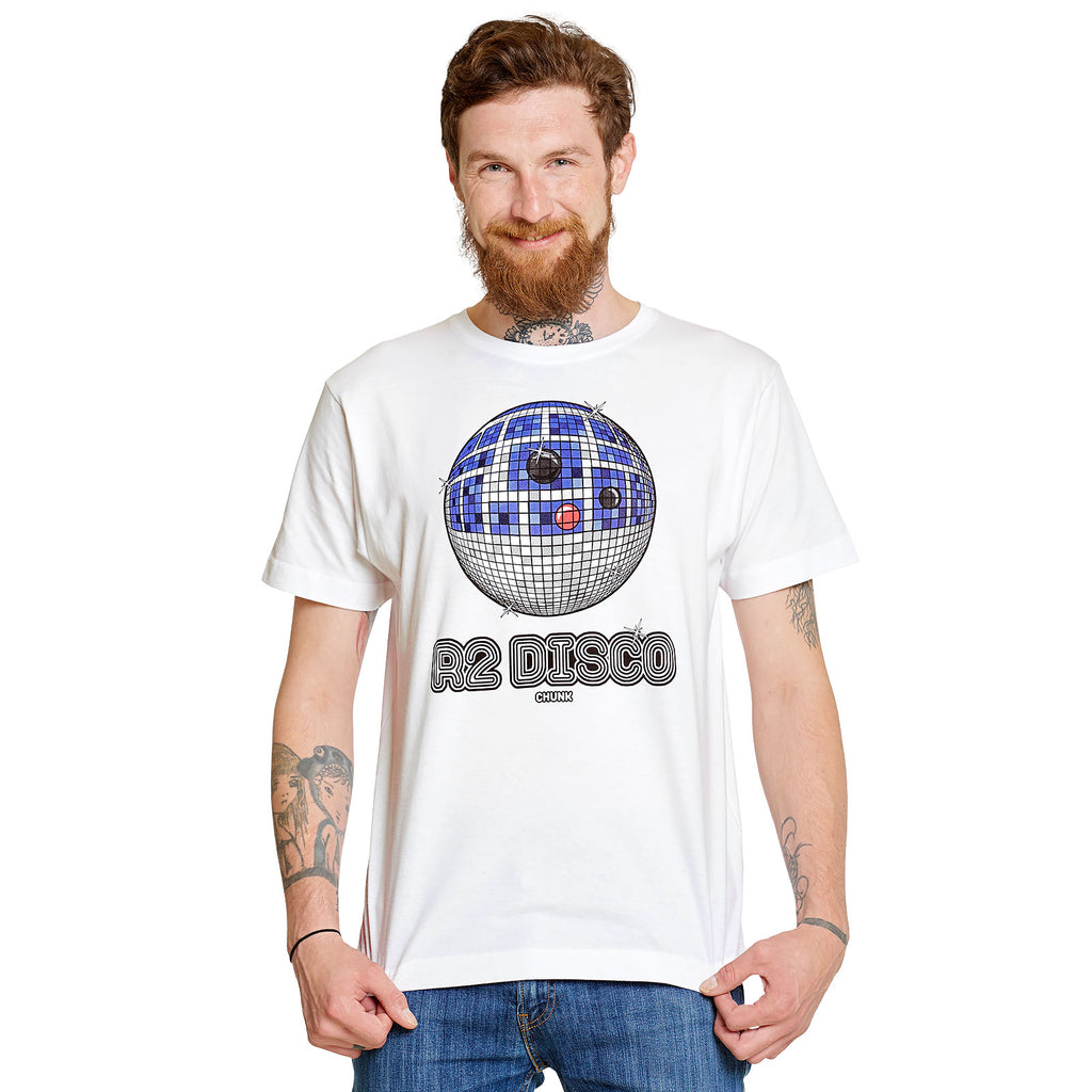 Image produit T-shirt Droid Disco pour les fans de Star Wars blanc