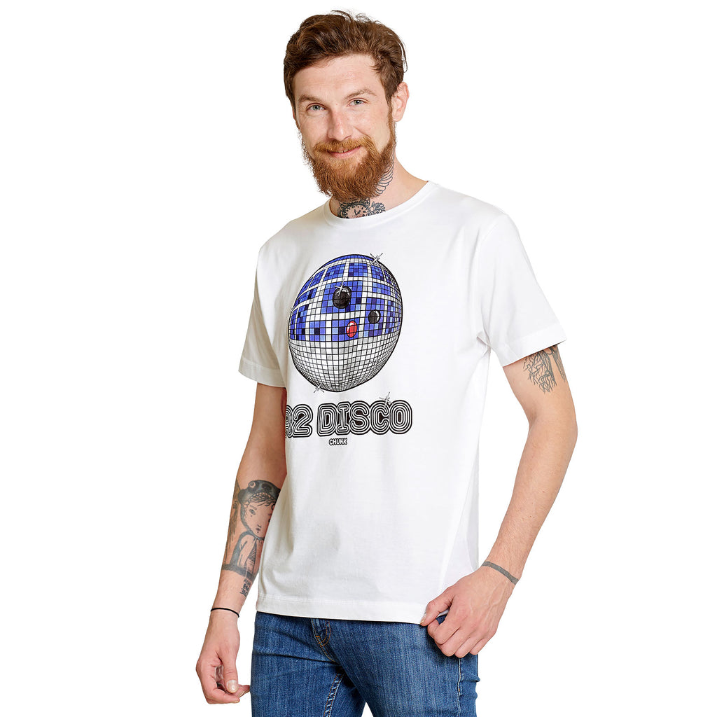 Image produit T-shirt Droid Disco pour les fans de Star Wars blanc