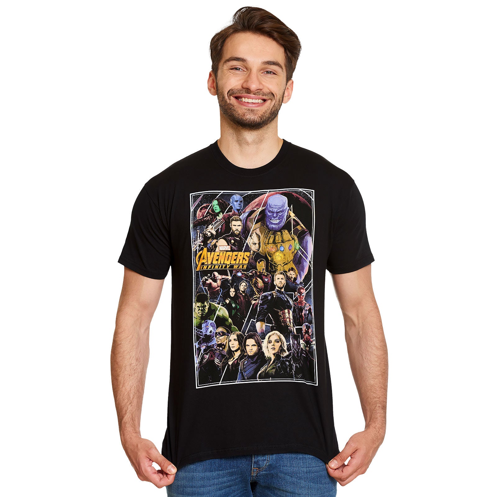 Image produit Avengers - T-shirt noir Infinity War Poster Collage