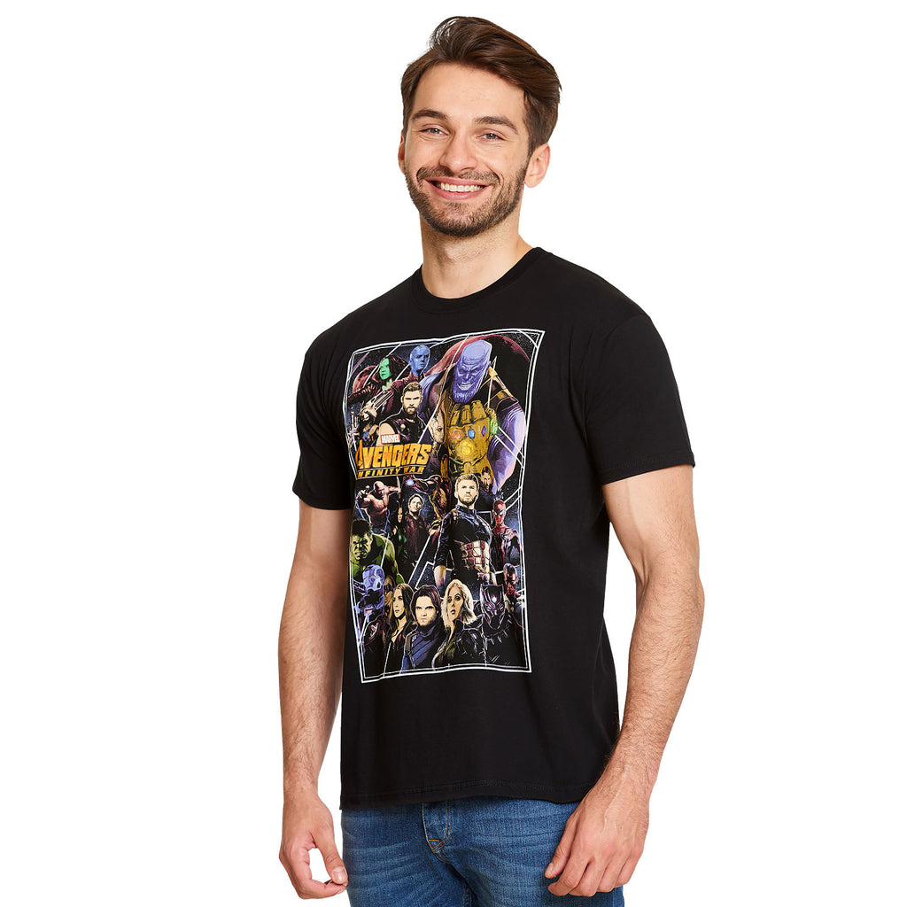 Image produit Avengers - T-shirt noir Infinity War Poster Collage