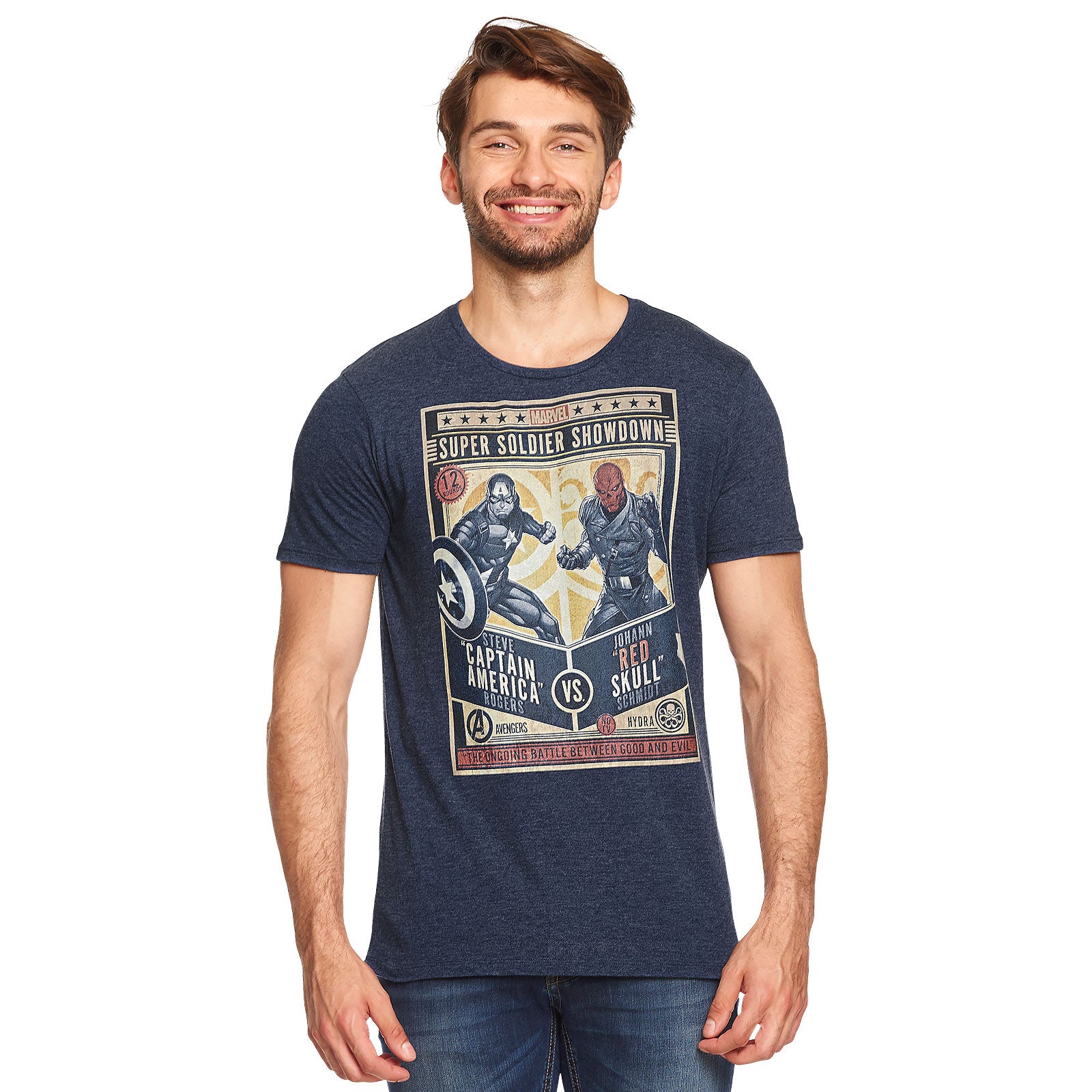 Image produit Captain America - Super Soldier Showdown T-shirt bleu