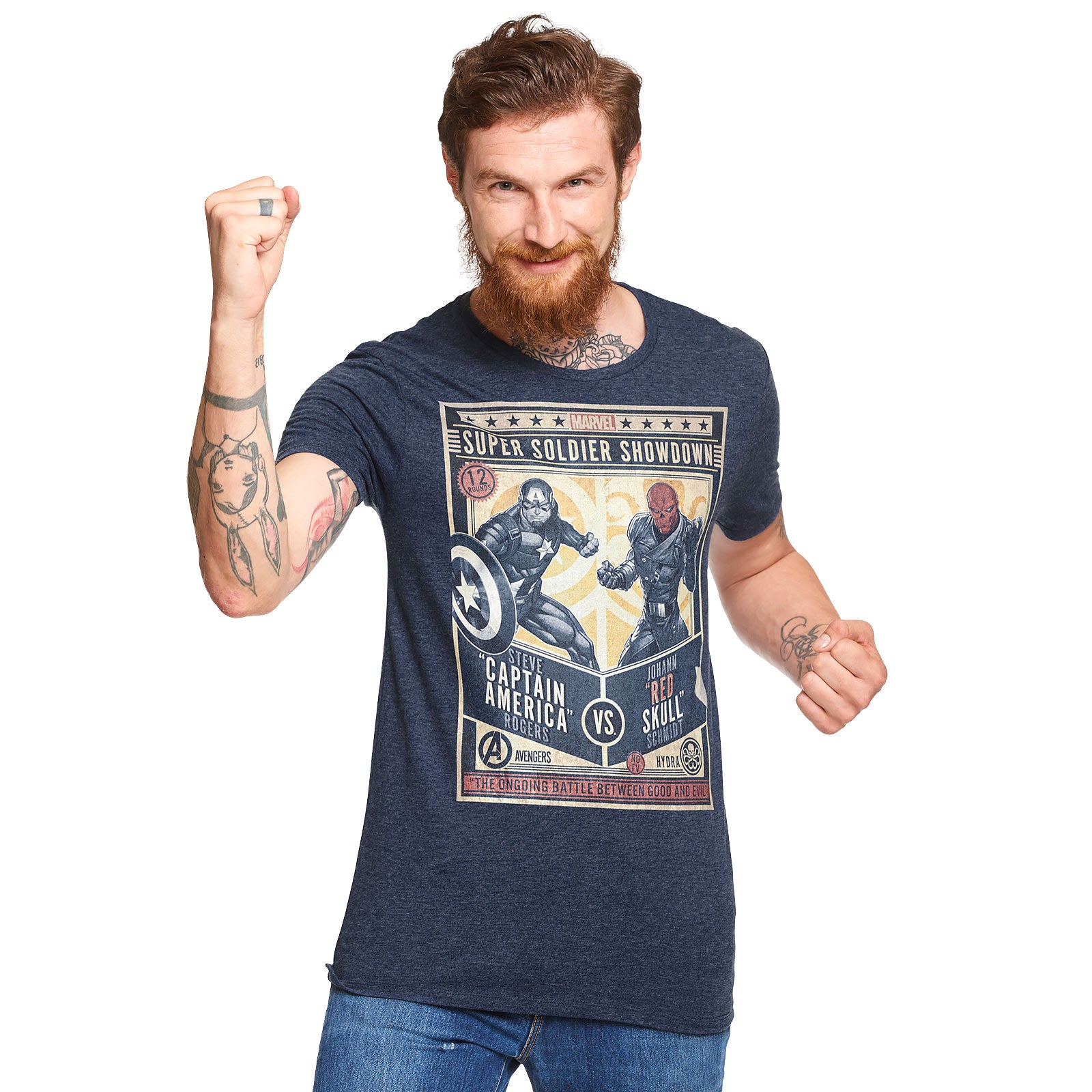 Image produit Captain America - Super Soldier Showdown T-shirt bleu