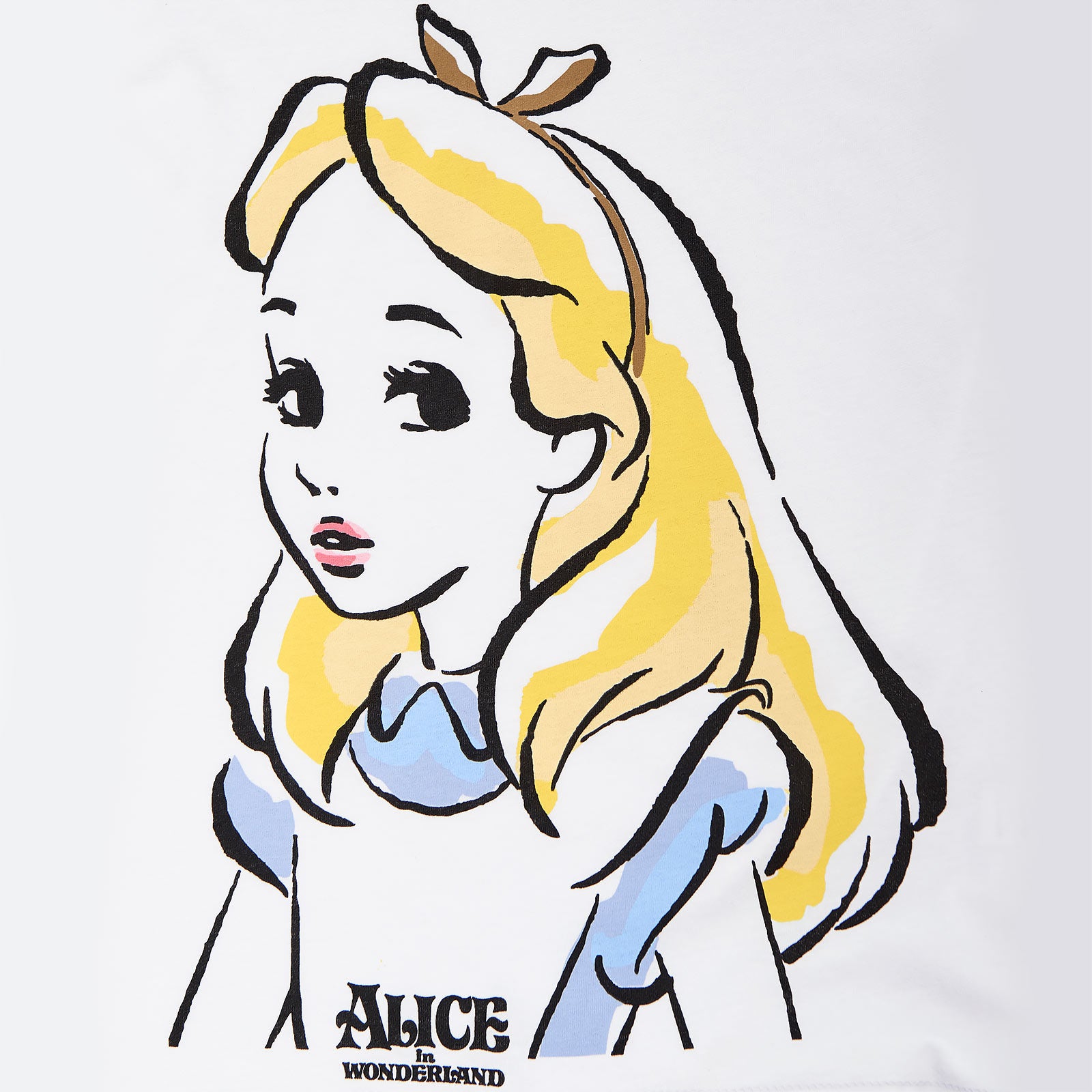Image produit Alice au Pays des Merveilles - T-shirt portrait femme blanc