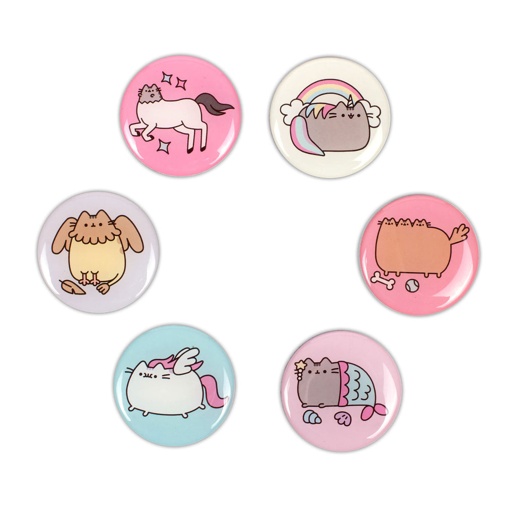 Image produit Pusheen - Ensemble de 6 aimants Button