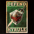 Image produit Zelda - T-shirt noir 'Defend Hyrule Propaganda Poster'