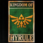 Image produit Zelda - T-shirt noir du poster de propagande du Royaume d'Hyrule