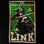 Image produit Zelda - Link Héros de Hyrule T-shirt Propagande Poster Noir