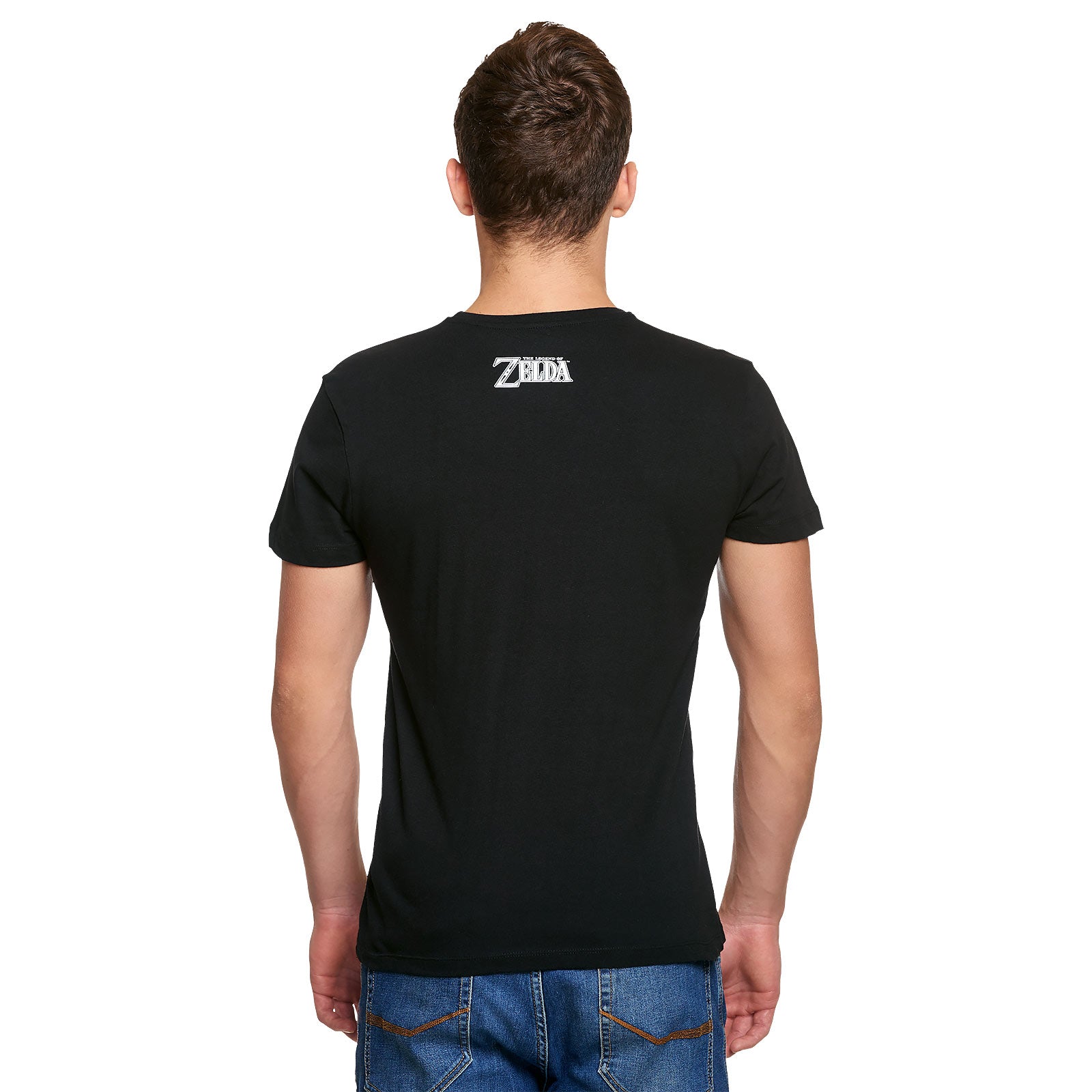 Image produit Zelda - Link Triforce Propaganda Poster T-Shirt noir