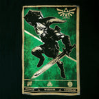 Image produit Zelda - Link Triforce Propaganda Poster T-Shirt noir
