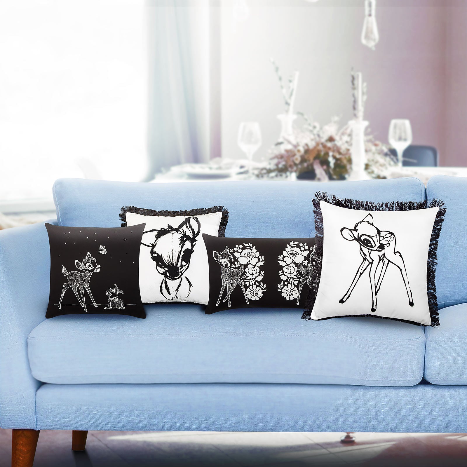 Image produit Bambi - Coussin Portrait avec Franges