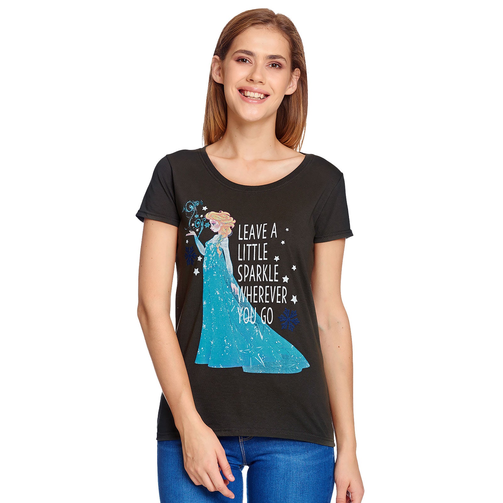 Image produit Frozen - Elsa Little Sparkle T-Shirt Femme Gris