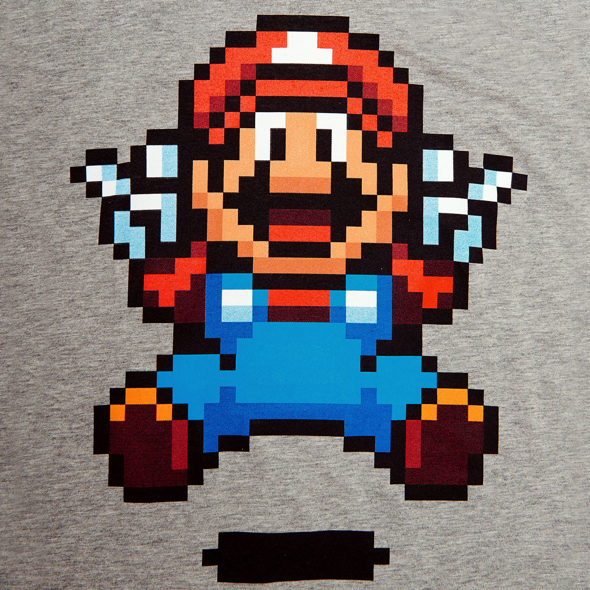 Image produit Super Mario - T-shirt femme Jump Pixel gris